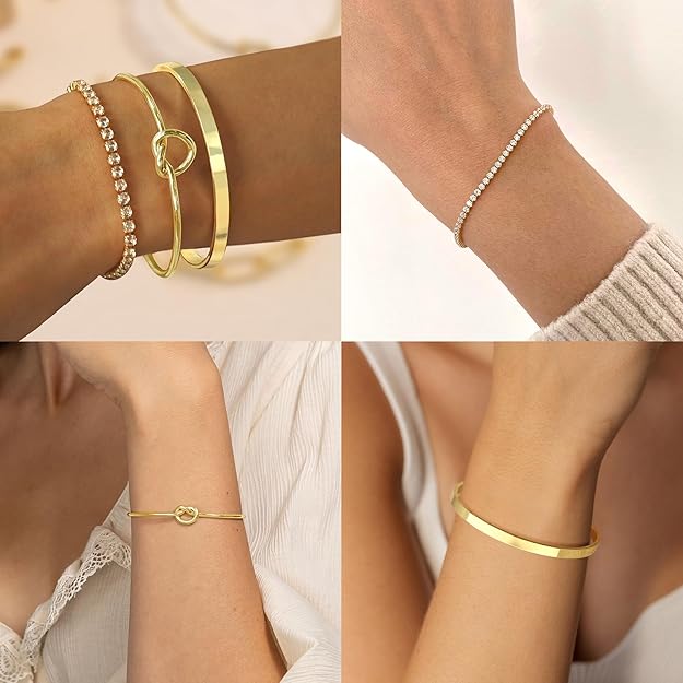 Bangle Cuff Knot Bracelet for Women