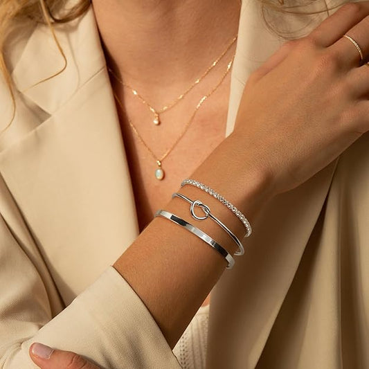 Bangle Cuff Knot Bracelet for Women