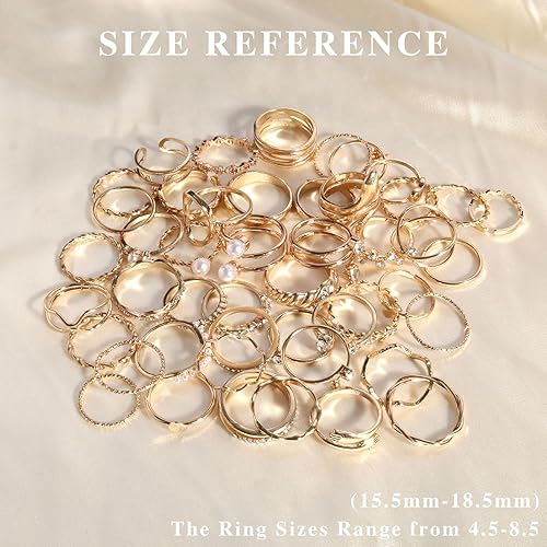 Gold Knuckle Rings Set For Women Stackable Joint Finger Midi Rings Dainty Cubic Crystal Zirconia Simple Hollow Twist Cute Rings Pack Jewelry Gift
