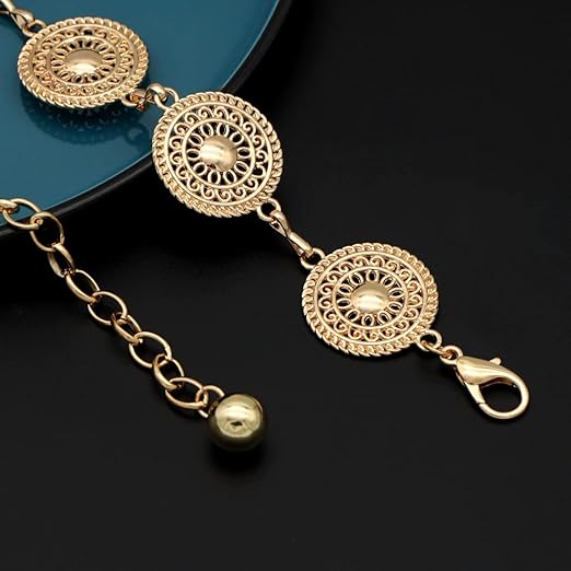 Women's Chain Belt Metal Waist Belt Chunky Belly Link Belt